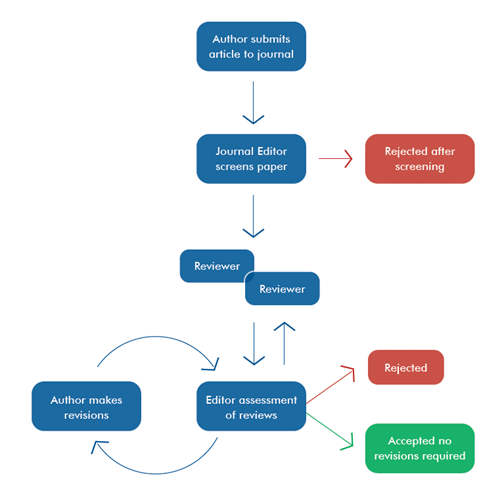 Diagram of a 'typical' peer review process